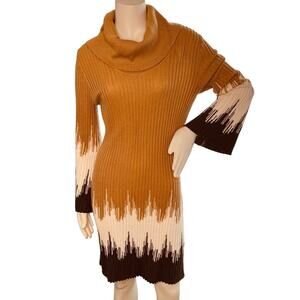 Sandra Darren Cowl Neck Sweater Dress XL